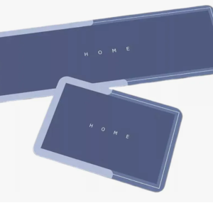 Alfombra Cocina Baño Antideslizante Absorbente 2 Piezas Azul