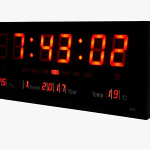 Reloj Digital Pared Led Con Fecha y Temperatura Negro