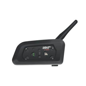 Intercomunicador Moto Ejeas Bluetooth 1200mts 6 Pilotos Negro V6-pro-intercom